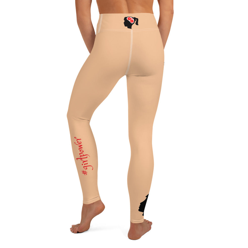Athletic Wear Leggings for Active Girls- #girlpower. Wear-Your-Attitude Yoga Pants- Black, Beige, Plum . WickedYo.